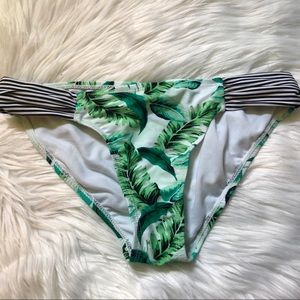 Palm print bikini bottoms